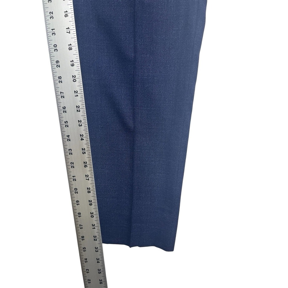 Jos A Bank 1905 Navy Blue 35x32 Dress Pants Trousers Slim Tapered Flat Front - Picture 4 of 9